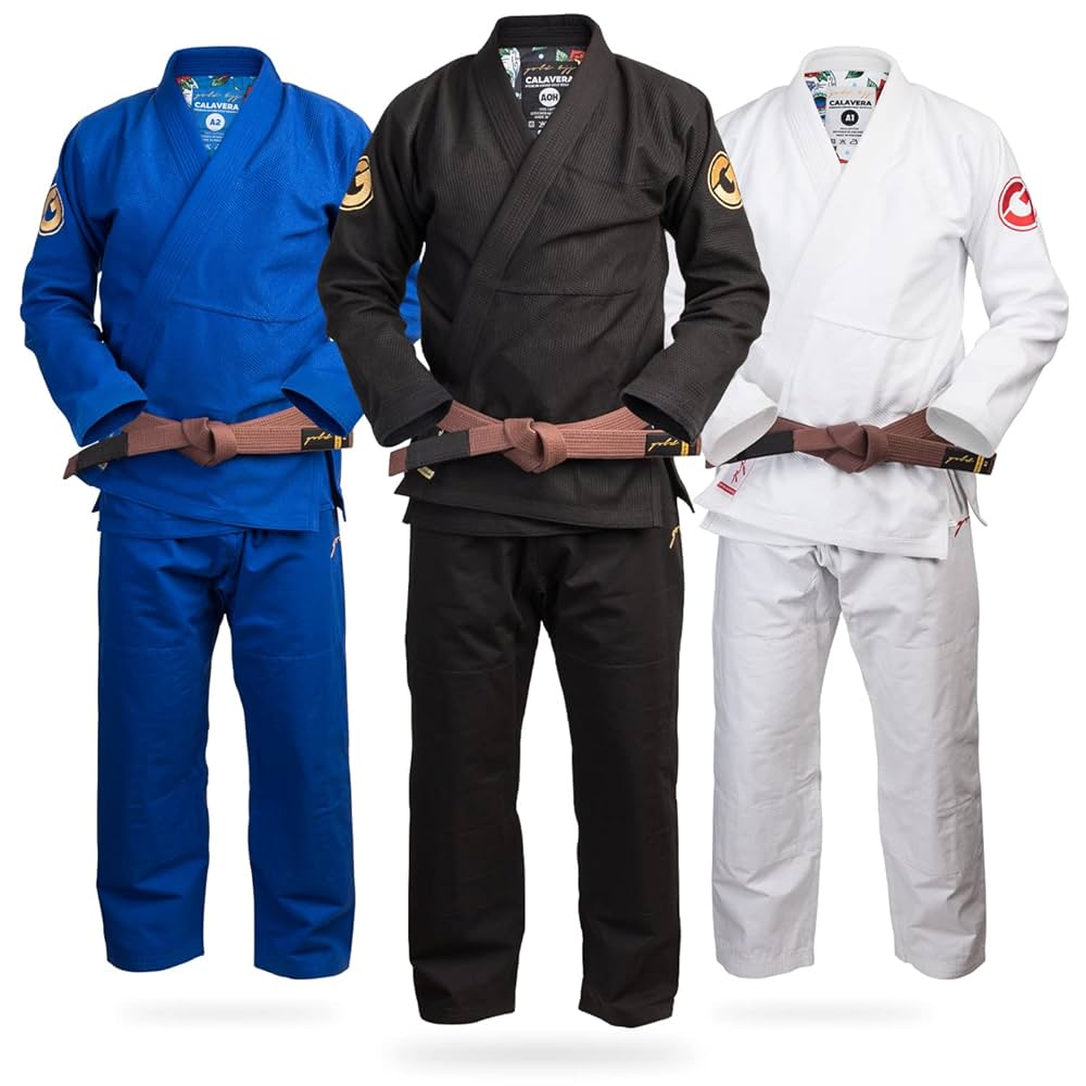 Amazon.co.jp: ゴールド BJJ Calavera 柔術着 - 超強力金織